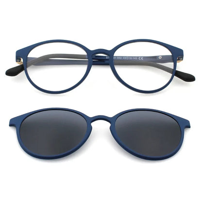 Magnetic Clip On Sunglasses Polarized Sunglasses Myopia Glasses Frame 2 in 1 Fashion Optical Shade Prescription Eyewear
