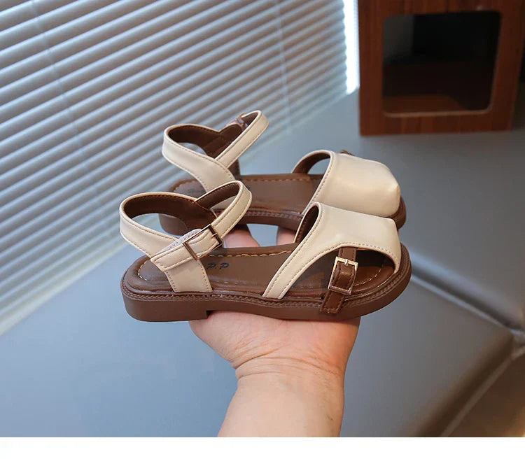 Summer Quick-Dry Children’s Sandals for Girls Non-Slip Soft Sole Toddler Flats Shoes  Princess Style Shoes Party School Elegant
