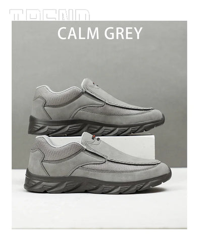 Men Leather Casual Shoes Breathable Loafers Men Sneakers 2024 New Male Comfortable Leather Flat Footwear Sneakers Men Shoes