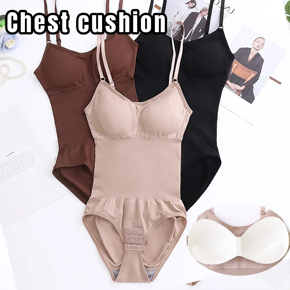 Shapewear Bodysuit for Tummy Control Women Hooks Crotch Body Shaper Stree Jumpsuit with Bras Abdomen Control