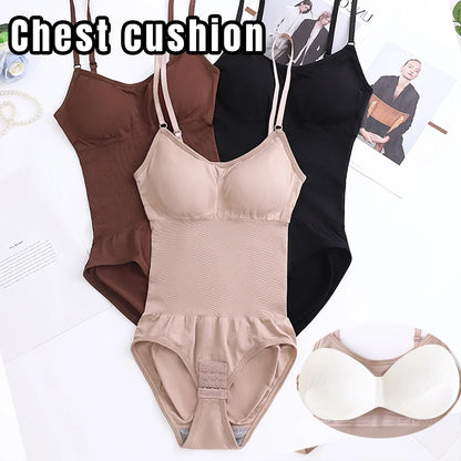 Shapewear Bodysuit for Tummy Control Women Hooks Crotch Body Shaper Stree Jumpsuit with Bras Abdomen Control