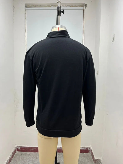 Men's Casual Sweater New V-neck Long Sleeve Pullover Outdoor Work Sweatshirts Autumn Lightweight Half Zipper Sweater Winter Top