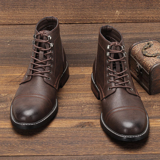 Classical Men Boots 2025 Fashion Comfortable Spring Leather Ankle Boots