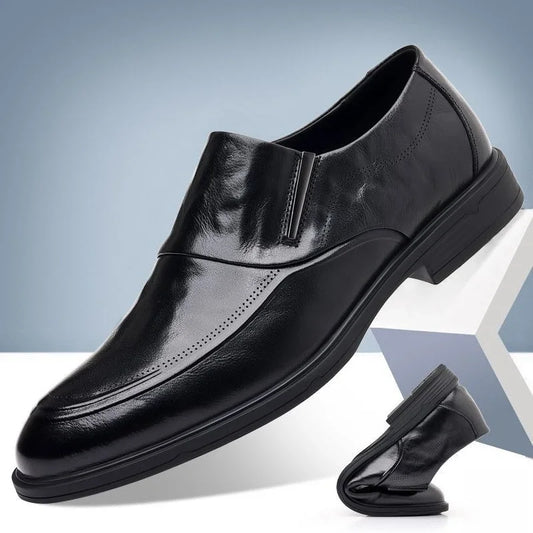 Luxury Brand Men Leather Formal Business Shoes Male Office Work Flat Shoes Oxford Breathable Party Wedding Anniversary Shoes