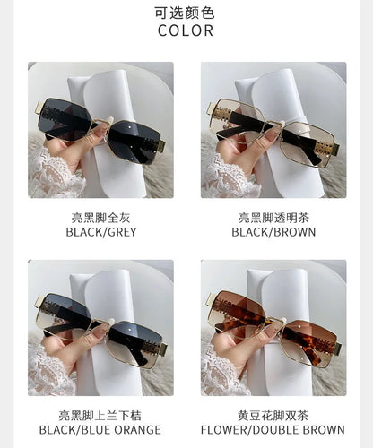 Metal Women's Sunglasses High Quality High Sense Trend Street Sun Glasses Girls Sunshade Glasses UV400