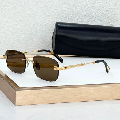 Z197 Luxury Designer Boundless Sunglasses Square High Quality Brand Fashion Trendy UV400 Classical Vintage Eyeglasses with Case