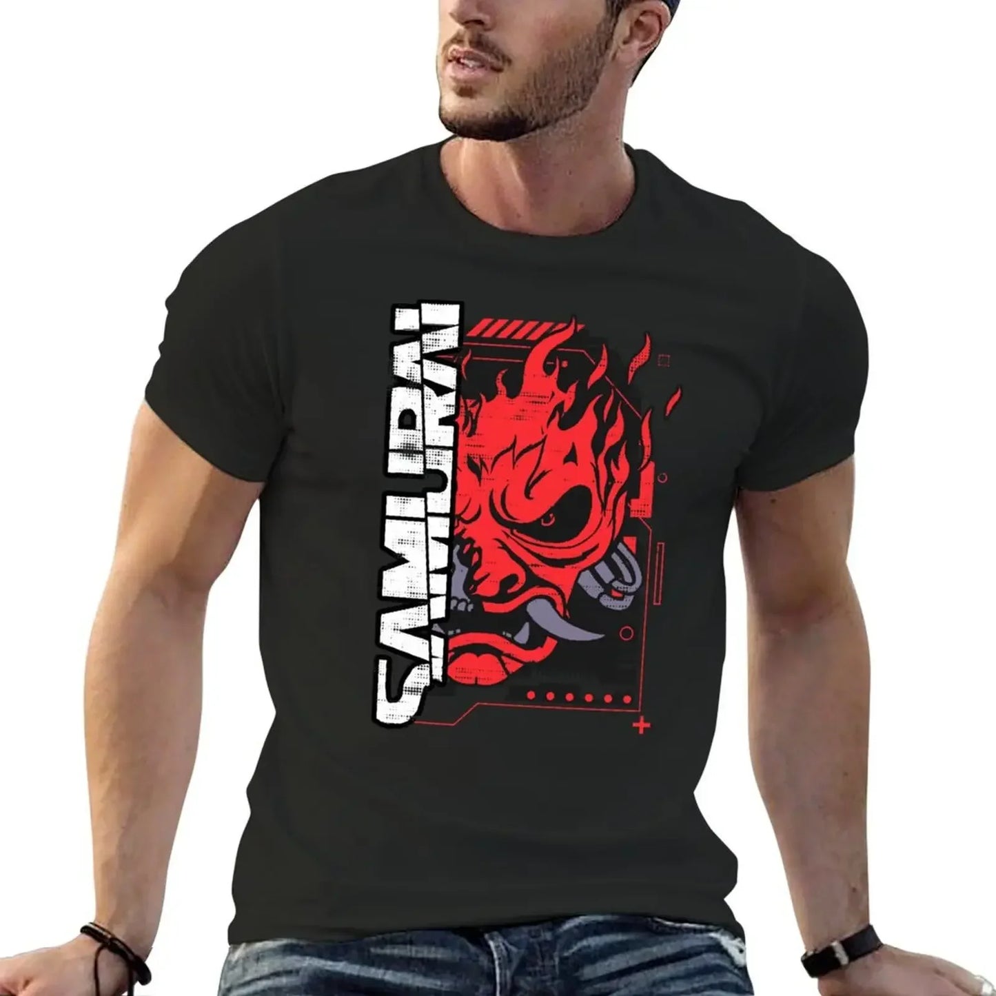 samurai rock band T-Shirt oversizeds rapper graphic tees graphic tee shirt man clothes mens graphic t-shirts hip hop