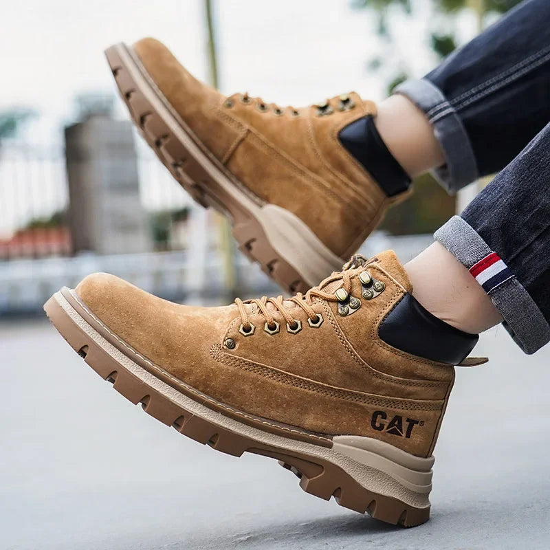 Hot Selling Winter Men Snow Boots High-quality Classic High Top Outdoor Hiking Shoes Anti Slip Thick Soled Practical Work Shoes