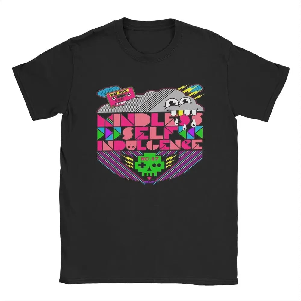 2025 Vintage Mindless Self Indulgence Idol T-Shirt Men Crewneck Cotton T Shirt Punk Band Music Short Sleeve Tee Summer Tops
