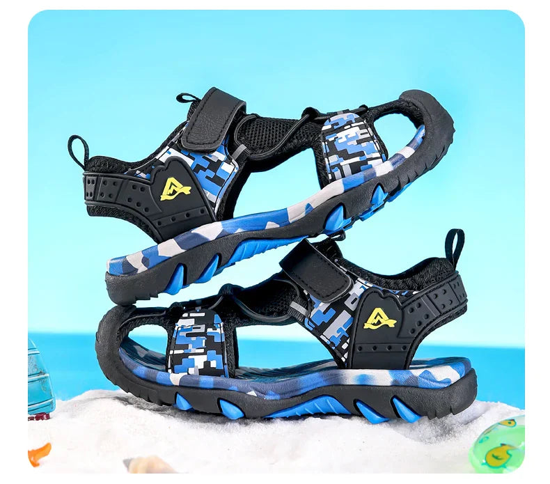 Summer Boys Sandals Casual Children Kids Outdoor Shoes Rubber School Breathable Open ToeBoy Beach Fashion Sandal
