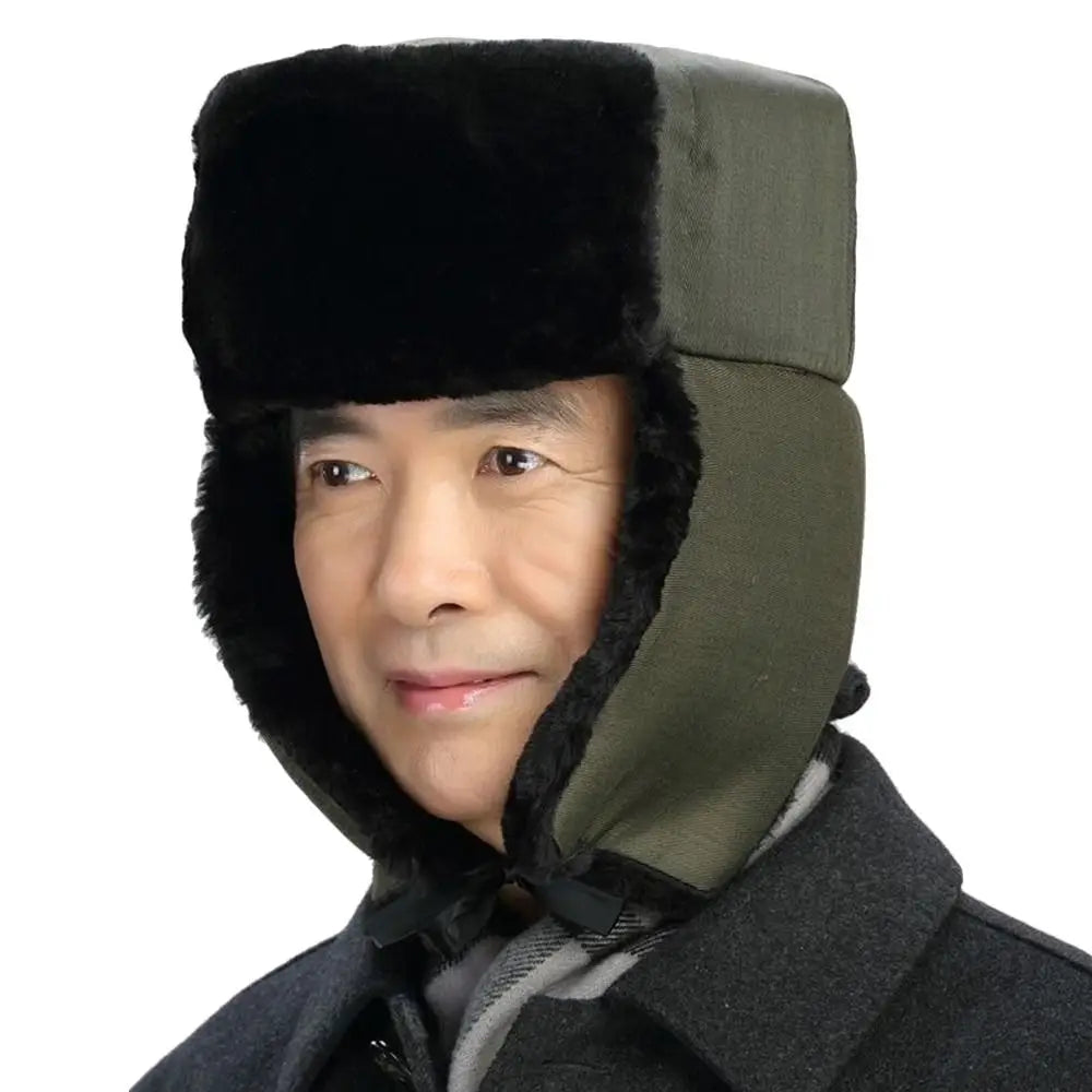 Outdoors Thick Bomber Hat Warm Ear Protection Winter Cap Casual Windproof Ushanka Fur Hat for Men Women