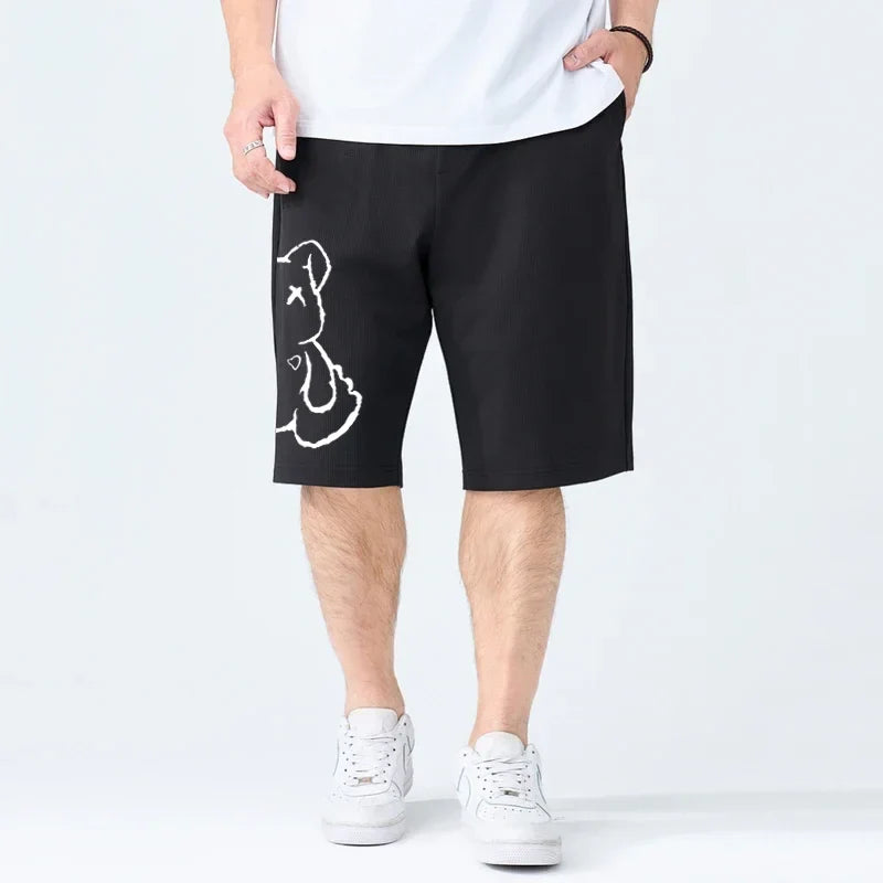 Summer Fashion Men's Shorts Plus Size 7XL Sports Shorts 110-180KG Casual Breathable Running Rugby Jogging Short Pants Clothes