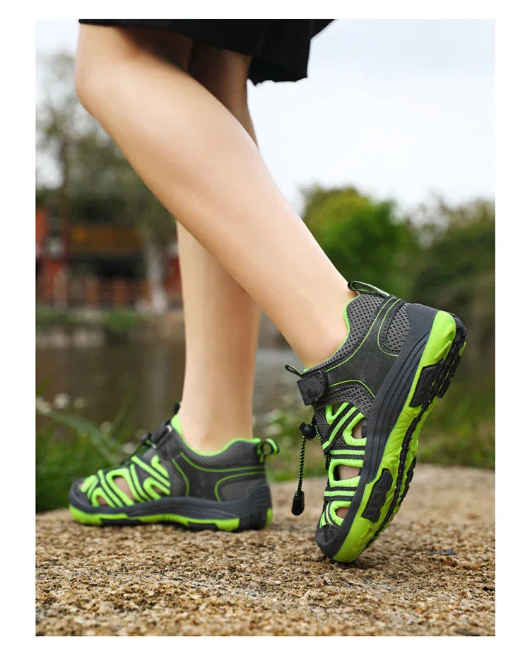 New Summer Children's Breathable Sandals Non-Slip Outdoor Sport Beach Shoe for Boys Anti-Collision Closed Toe Walking Size 30-39
