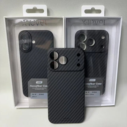 X-level High Quality 1500D Carbon Fiber Pattern Magnetic Case For IPhone 17 Pro Max 17 Air Business Ultra-Thin Rugged Back Cover