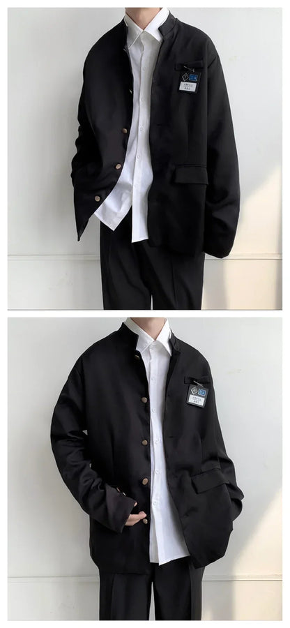 Spring Men's Casual Jacket Small Suit Japanese Style DK Uniform Student Coat Gakuran Youth Fashion Clothing