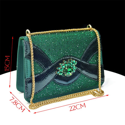 2025 Elegant Women's Peep-Toe Heels & Wine Color Diamond Pumps Set - Chic Italian Footwear & Matching Bags for Parties