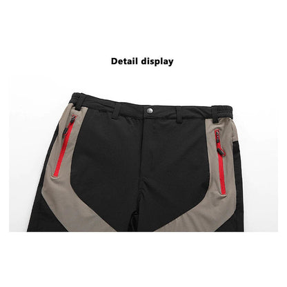 Outdoor Quick Drying Pants For Men Sports Breathable Spring Hiking Pants Elastic Casual Camping Fishing Trousers Splicing Colors