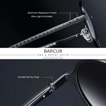 Vintage Aluminum Magnesium Sun Glasses Men Polarized Driving Sunglasses Round Steampunk Shades Brand Designer Eyewear