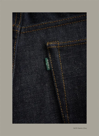 22oz Heavyweight Selvage Denim Jeans Rigid Straight Fit Pants Lot N235