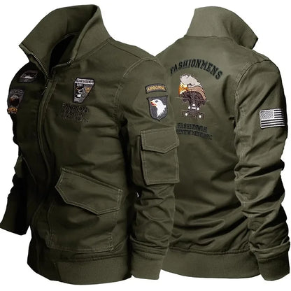 Men's Tactical Motorcycle Riding Jacket Military SWAT Combat Army Pilot Windbreaker Autumn Multi-Pocket Cargo Coat Outdoor Biker