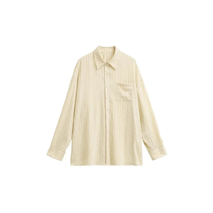 Women Dress Sets Stripe Shirt Loose Casual Long Sleeve Sunscreen Blouses Camisole V-neck Dresses Spring Autumn 2025