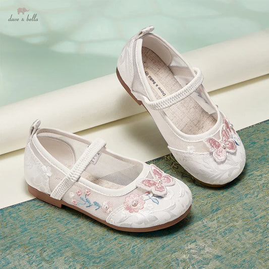 Girls Mesh Sandals Summer Children Cool Shoes Fashion Sweet Casual Party Breathable Satin Patterned Sandals DB2261272