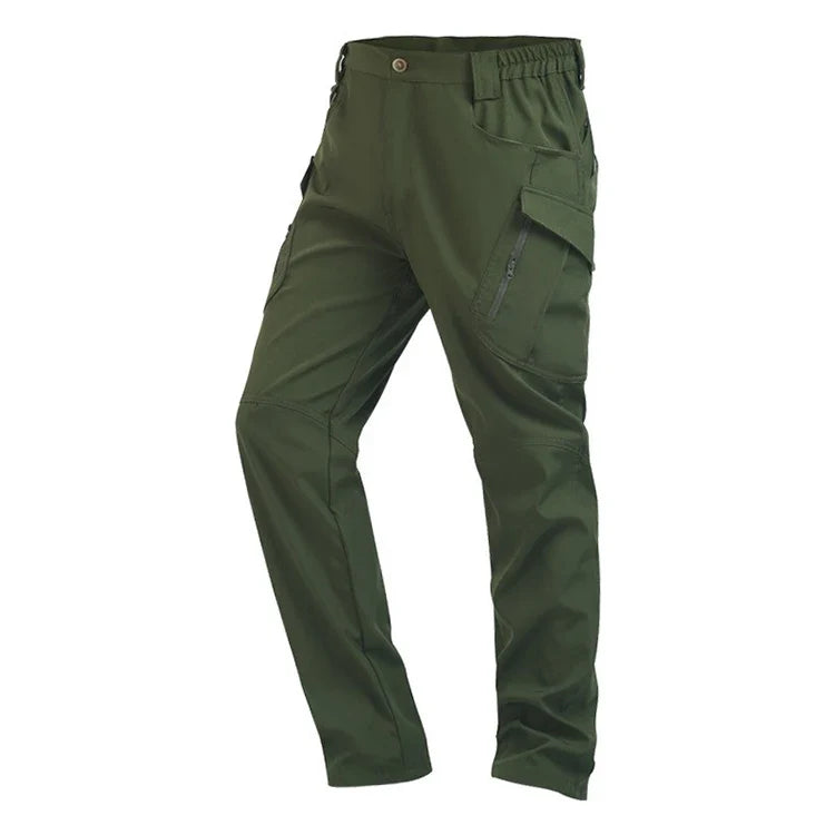 Men's Tactical Cargo Pants Military Style Joggers with Multiple Pockets Outdoor Elastic Waist for Spring Autumn Hiking Camping
