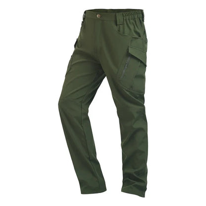 Men's Tactical Cargo Pants Military Style Joggers with Multiple Pockets Outdoor Elastic Waist for Spring Autumn Hiking Camping