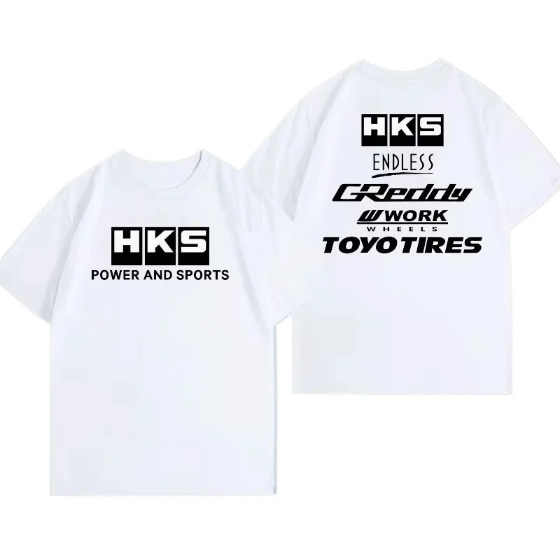 2025 Japan JDM Modified Car HKS ENDLESS Work Pure  Tshirt Men Women Short Sleeve Big Size Crewneck Top Man Tees Unisex