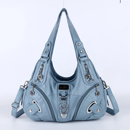 Women Handbags Fashion Shoulder Bag Large Black Tote Top-handle Shopping Pack Multiple Pockets Satchel Lady  Purse