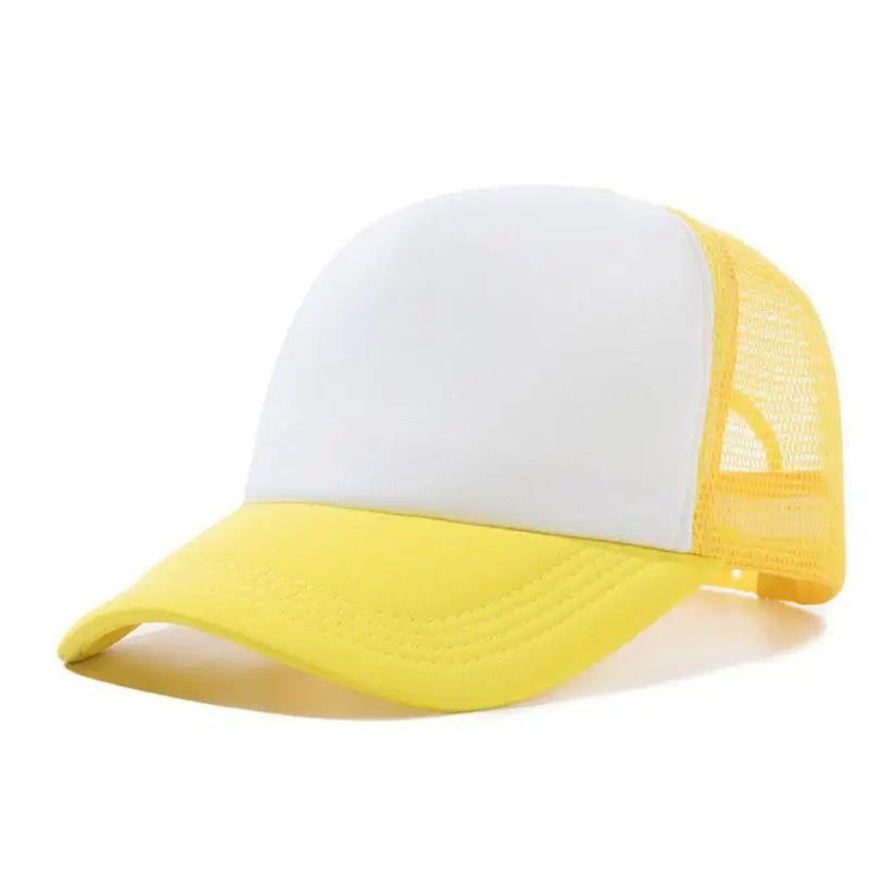 Mesh Baseball Cap Adjustable Snapback Hats For Women Men Unisex Hip Hop Trucker Cap Dad Hat Sponge Soft Breathable Black