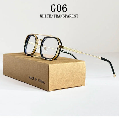 Square Punk Sunglasses For Men Luxury Vintage Steampunk Sunglasses Women Trendy Fashion Glasses Dropshipping Gafas De Sol Hombre