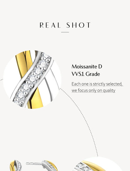 New Special Moissanite Earring 925 Sterling Silver Earrings for Women Luxury Wedding Fine Jewelry Anniversary Sale Gift