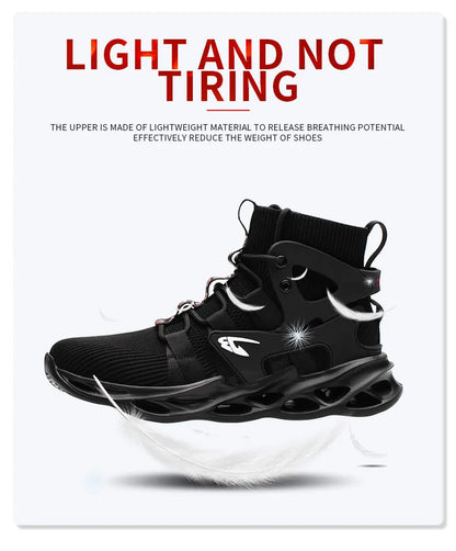 Construction Work Shoes Slip Resistant Lightweight Breathable Sneakers for Men Protection Safety Shoes Work Hiker Boots