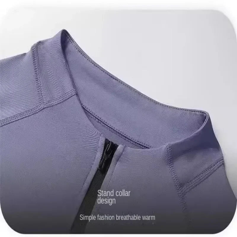 Running jacket men's autumn outdoor training jacket autumn and winter new fashion versatile zipper thin sports top outdoor marat