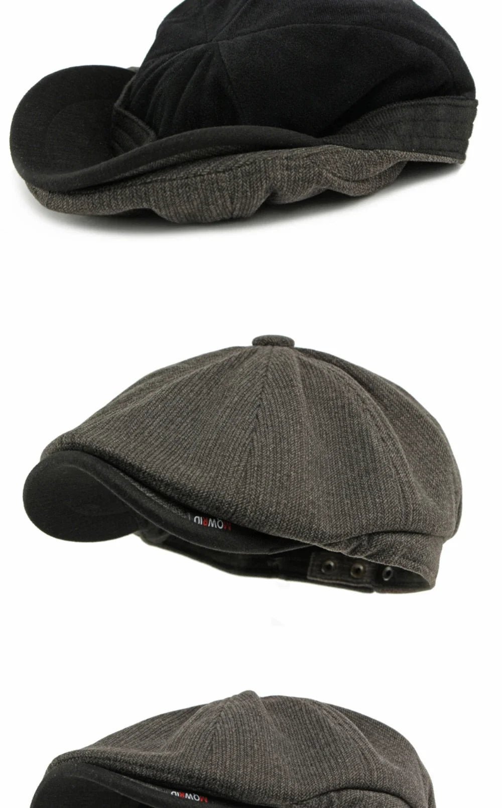 Beret Cap Men Women Autumn Winter Hat Thick Warm Artist Painter Wool Beret Hat Male Female Flat Octagonal Cap Mens Berets