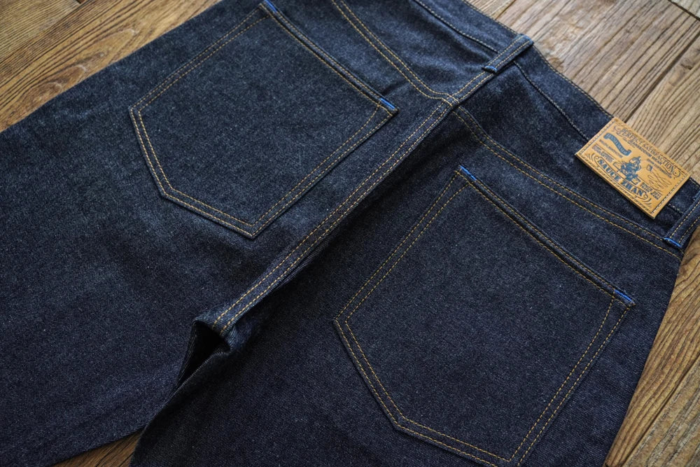 SZ6601-10OZ Men Jeans Selvedge Sanforized Denim Jeans Summer Indigo Jeans for Man Regular Fit Straight Leg 10 Oz