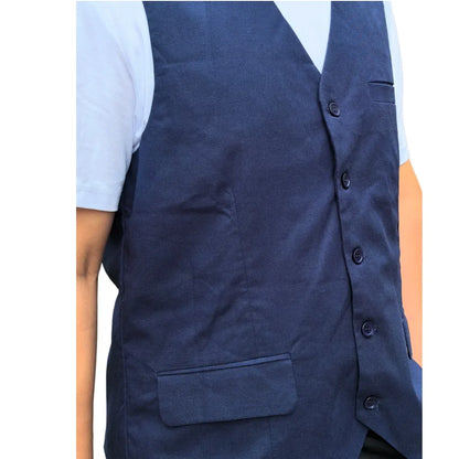 V Neck  Men's Vest Linen Suit Vest Summer Leisure Cotton Linen Waistcoat For Beach