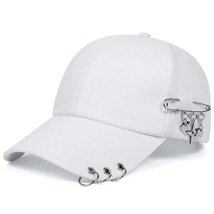 Unisex Star Iron Ring Baseball Caps Spring and Autumn Outdoor Adjustable Casual Hats Sunscreen Hat