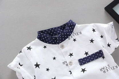 New Summer Baby Clothes Suit Children Boys Casual Shirt Shorts 2Pcs/Sets Infant Outfits Toddler Fashion Costume Kids Tracksuits