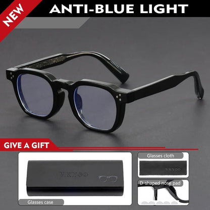 Classic Geometric Simple Retro Design Men's Anti-Blue Light Glasses Women's Reading Glasses Customizable Prescription