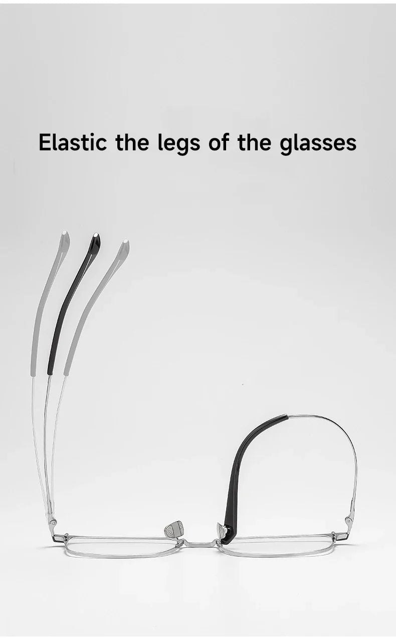 Fashion Square Pure Titanium Frame Simple Design Men's Anti-blue Light Glasses Can Be Customized Prescription 8007TS