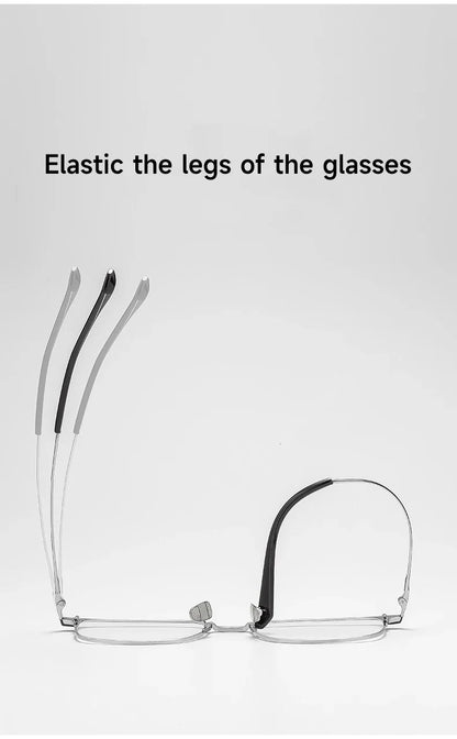 Fashion Square Pure Titanium Frame Simple Design Men's Anti-blue Light Glasses Can Be Customized Prescription 8007TS
