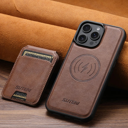 Wireless Charging Magnet PU Leather Phone Case Card Holder Stand For iPhone 17 Pro Max 16 Plus 15 Pro 13 12