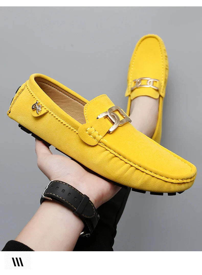 2025 New Handmade Beanie Shoes Men's Soft Sole Slip-On Casual Lazy Shoes Breathable Trbottomy Easiest for Match Large Size