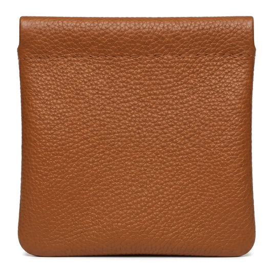 Petit porte-monnaie auto-fermant en cuir PU noir/marron, sans fermeture éclair, mini-pochette de rangement multifonctionnel pour pièces de monnaie, clés, écouteurs, pour hommes et femmes