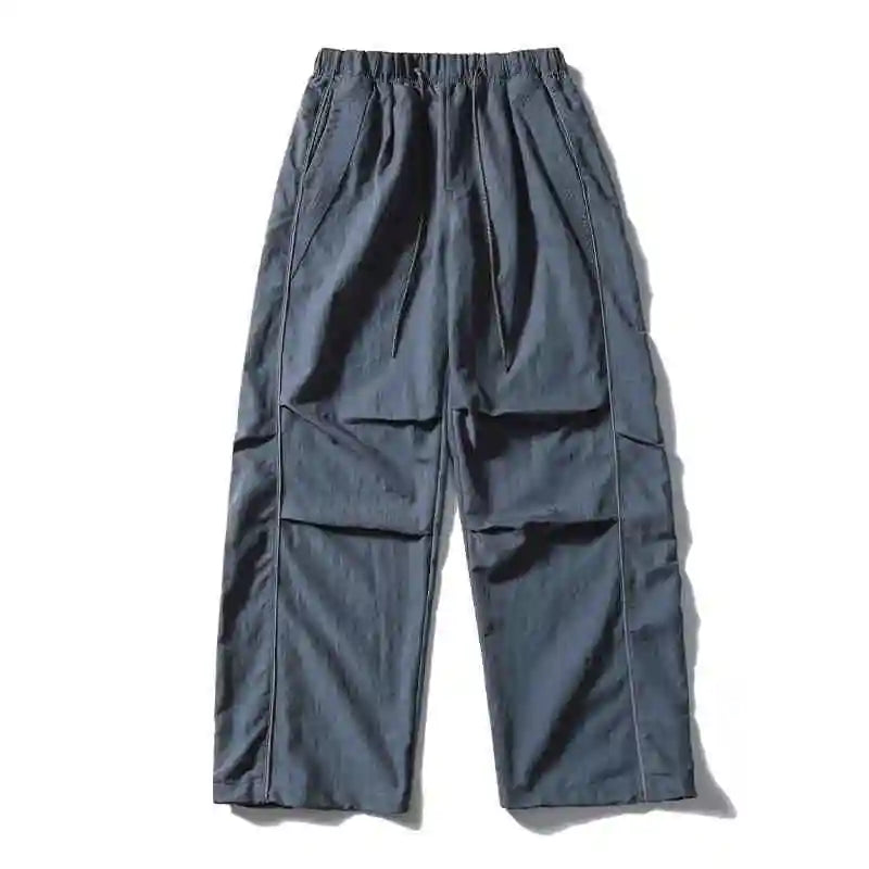 Korean Streetwear Waterproof Outdoor Utility Cargo Pants For Men Quick Dry Adjustable Hem Oversized Sport Casual Pants Trendy