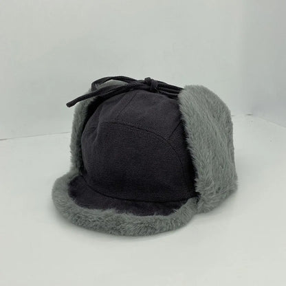 Trendy Faux Fur Winter Hat Thick Warm Faux Fur Hat Lamb Wool Bomber Hat Winter Season for Men and Women