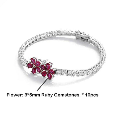 New In Full 3mm Zircon Diamond Tennis Bracelet For Women Girls S925 Silver Plated 18K High Carbon Link Chain Bracelets Gift
