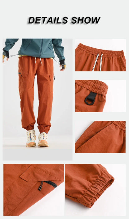 Men Water-repellent Hiking Pants Autumn Mountaineering Cargo Pants Breathable Fishing Camping Cycling Trekking Trousers